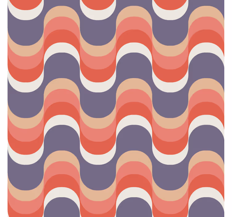Geometriai tapéta hullámos mintával - TenStickers