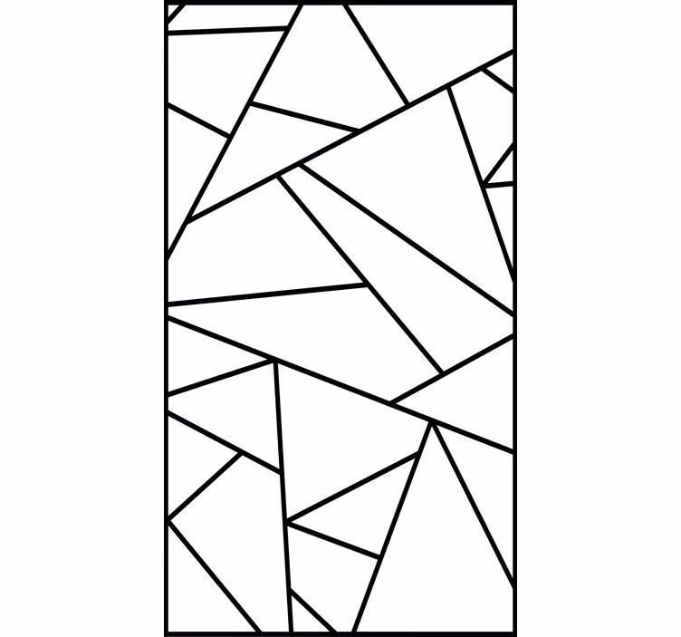 Fekete geometrikus vonalak minimalista design tapéta modern - TenStickers