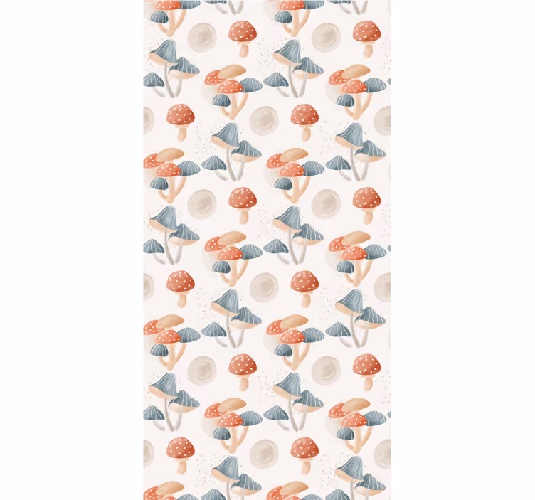 Modern tapéta - akvarell gomba minta - TenStickers
