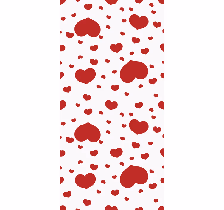 Modern tapéta - kis és nagy szívek mintázata - TenStickers