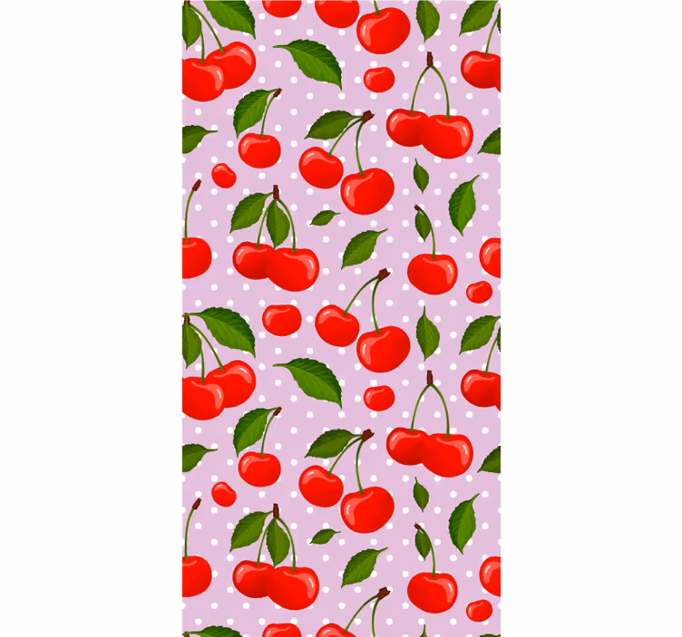 Cseresznye és levelek étkező tapéta - TenStickers