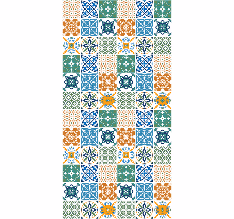 Porceláncsempe keverék konyhai tapéta - TenStickers
