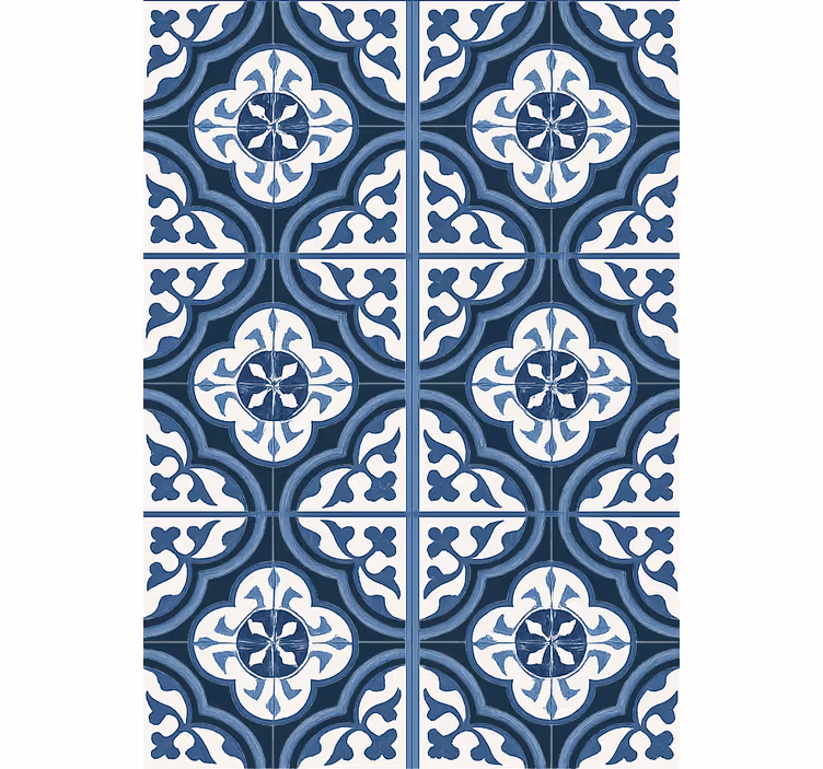 Kék majorica portugál nappali tapéta - TenStickers