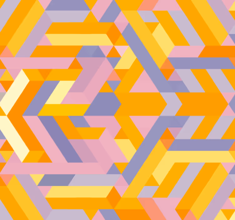 Geometrikus mintázat átfedés - fürdőszoba tapéta - TenStickers