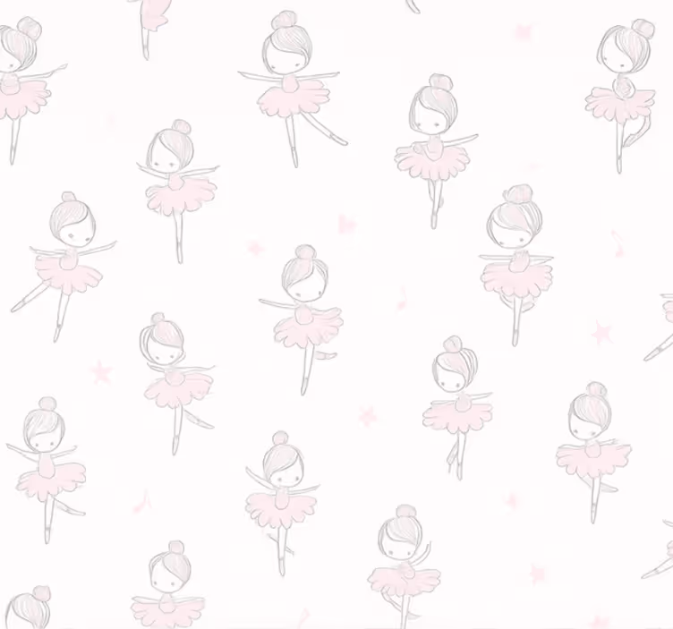Cuki balettáncos nappali tapéta - TenStickers
