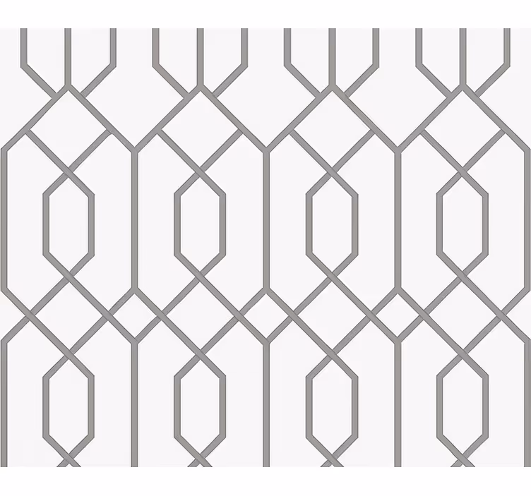 Szürke geometrikus nappali tapéta - TenStickers