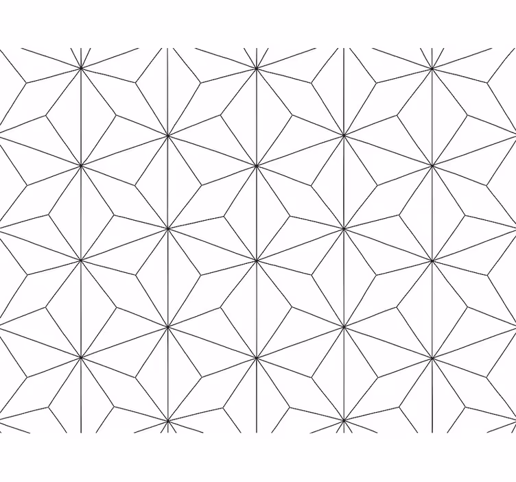 Absztrakt hexagon nappali tapéta - TenStickers