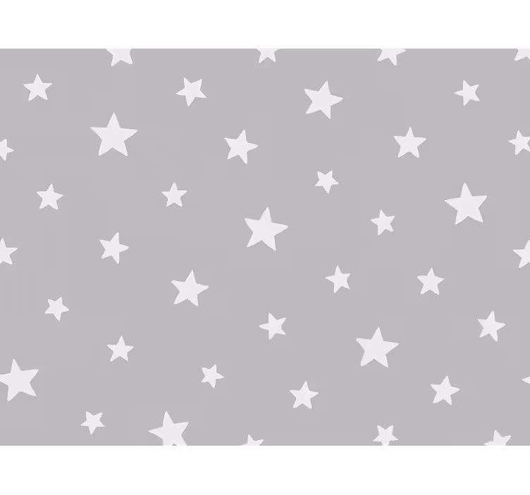 Szürke csillag mintás gyerekszoba tapéta - TenStickers