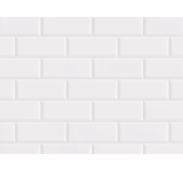 Fehér csempe mintás fürdőszoba tapéta - TenStickers