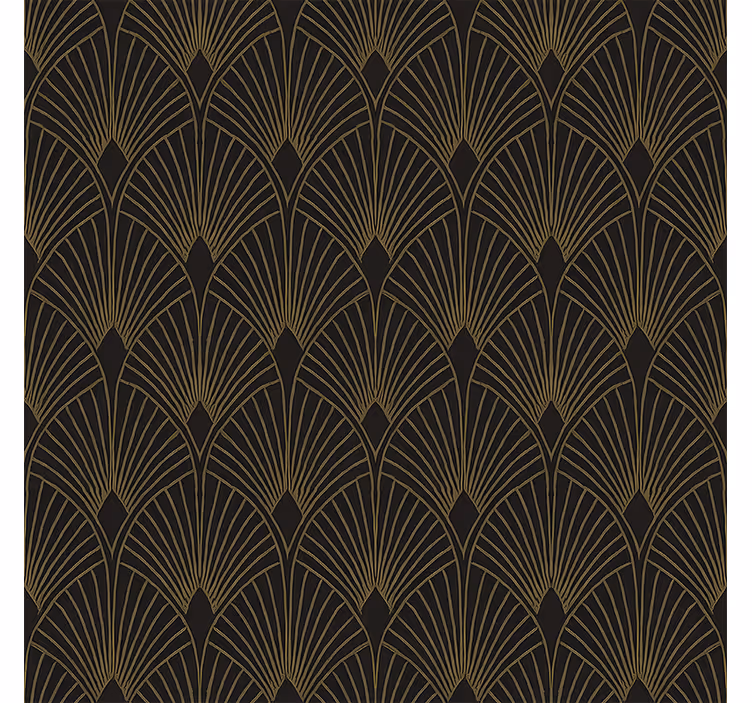 Aranyozott deco ventilátor geometrikus tapéta - TenStickers