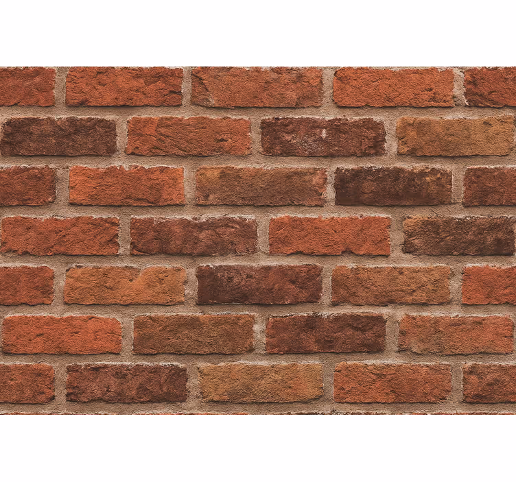 Vörös tégla hatású nappali tapéta - TenStickers
