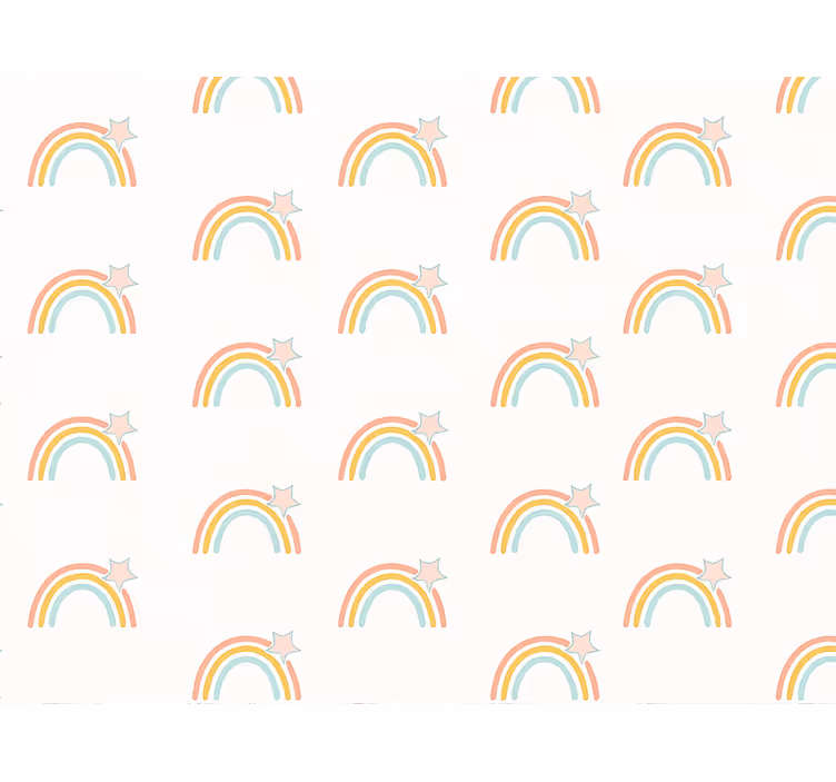 Egyszerű szivárvány minta gyerekszoba tapéta - TenStickers