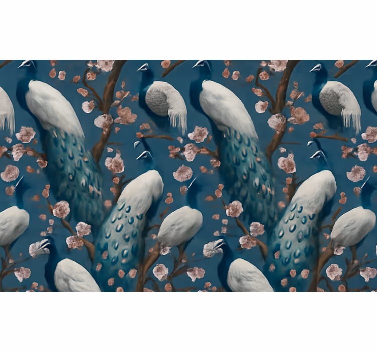 Elegáns szépséges pávák fő tapéta - TenStickers