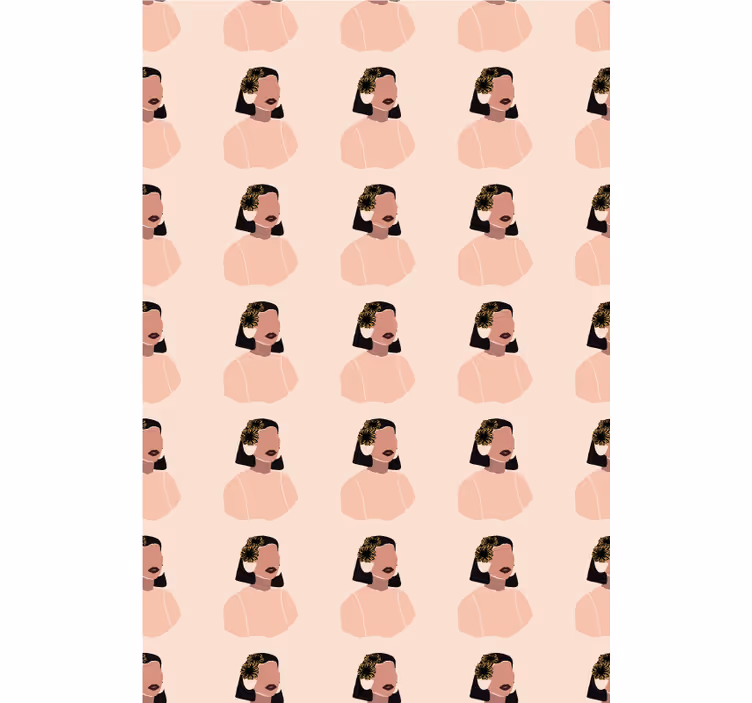 Kedves nő napraforgó arca - tapéta virágok - TenStickers