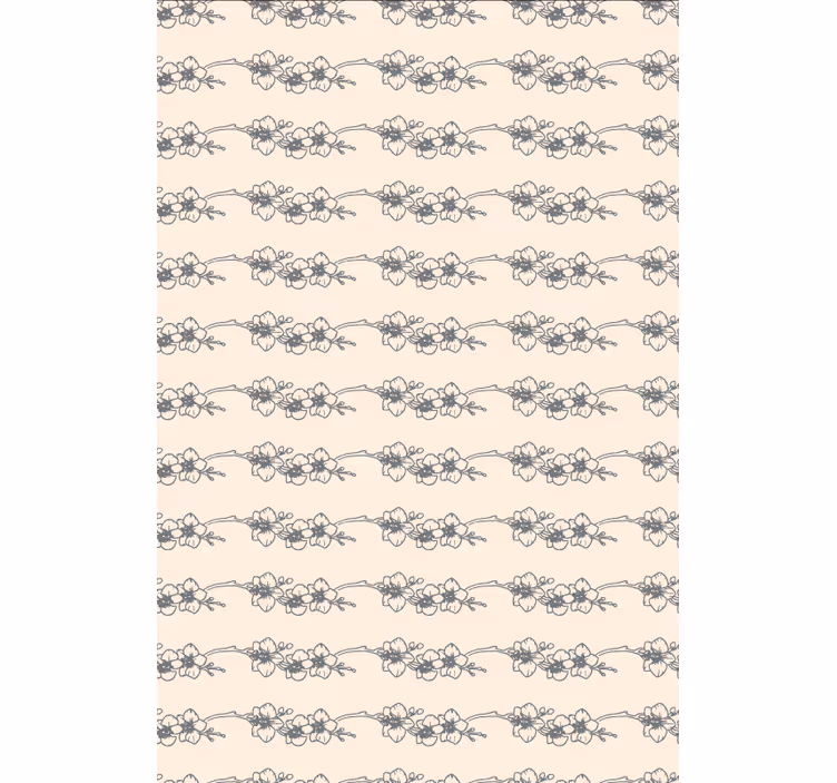 Virágdíszes tapéta - orchidea természetes vonalrajz - TenStickers
