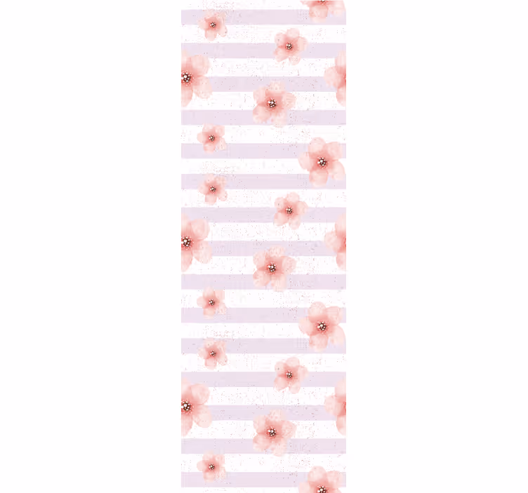 Shabby chic függőleges rózsaszín csíkos hálószoba tapéta - TenStickers