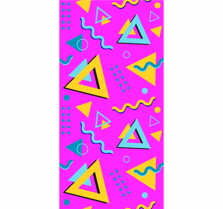 Memphis retro 80-as geometrikus formák hálószoba tapéta - TenStickers