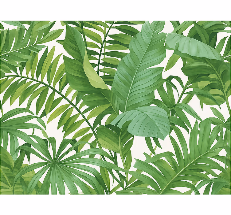 Tropical leaves motívum hálószoba tapéta - TenStickers