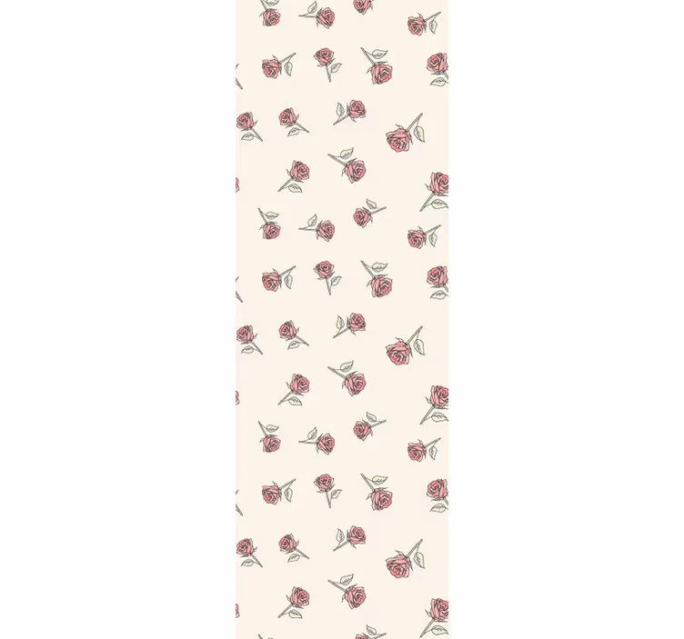 Romantikus vintage rózsás mintás hálószoba tapéta - TenStickers