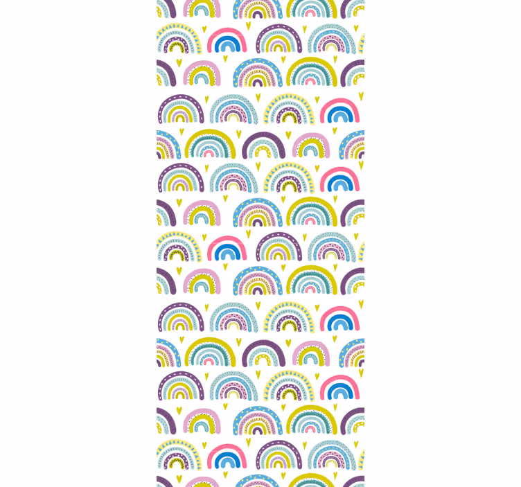 Színes absztrakt szivárvány minta hálószoba tapéta - TenStickers