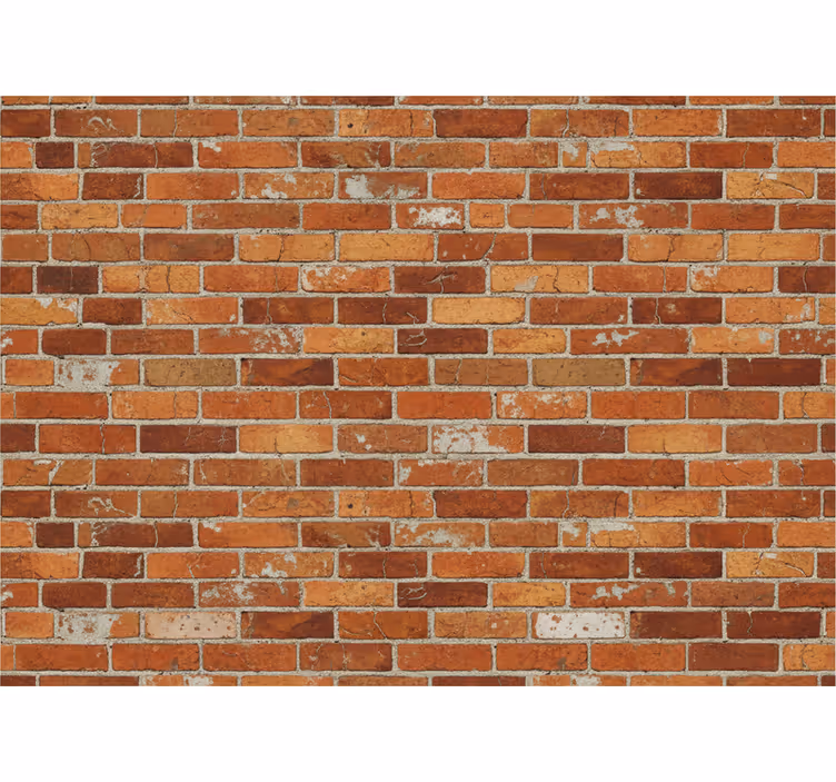 Narancs téglás mintázat ipari tapéta - TenStickers