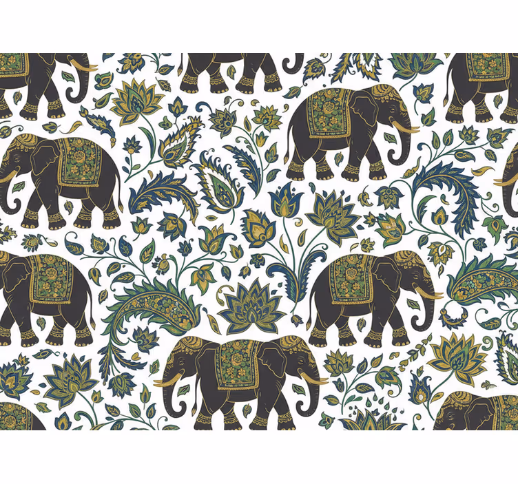 Tapéta elefánt - realisztikus elefánt minta - TenStickers