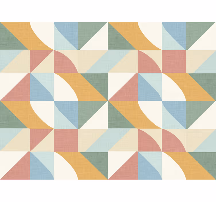 Falusi tapéta - pasztell színű geometriai formák - TenStickers