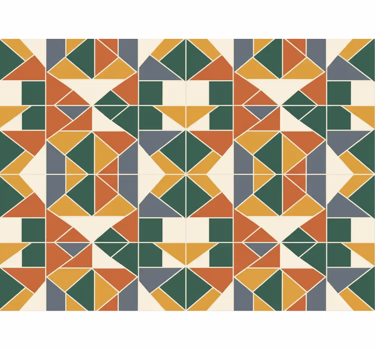 Absztrakt geometriai minta tapéta - TenStickers