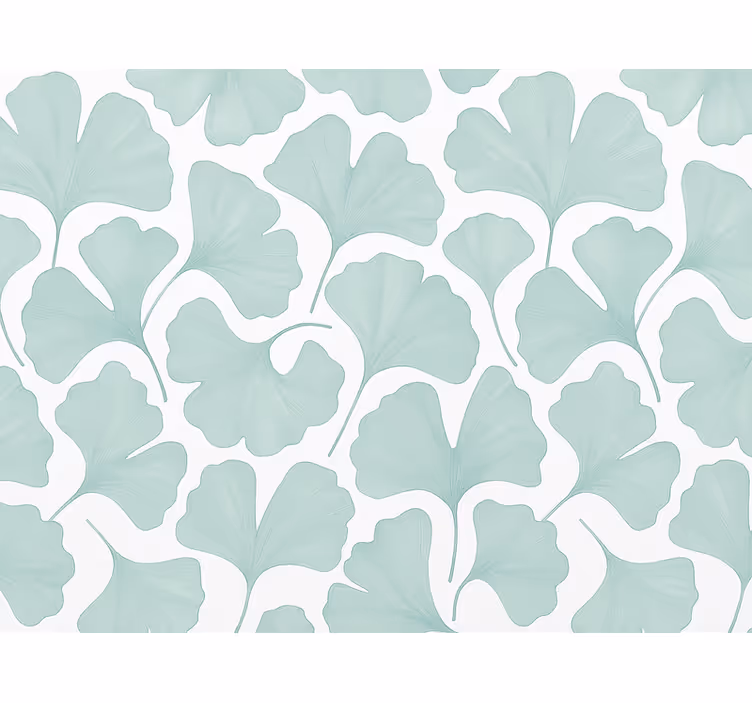 Tompa teal ginkgo levelek tapéta - TenStickers