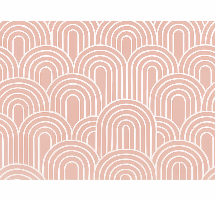 Homályos rózsaszín retro Ívek geometrikus tapéta - TenStickers