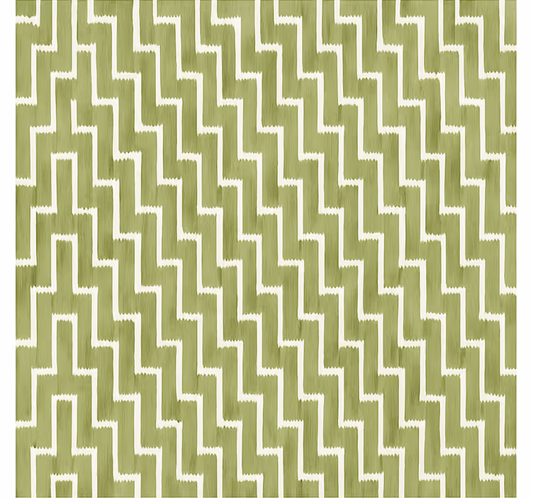Sáros zöld ikat minta geometrikus tapéta - TenStickers