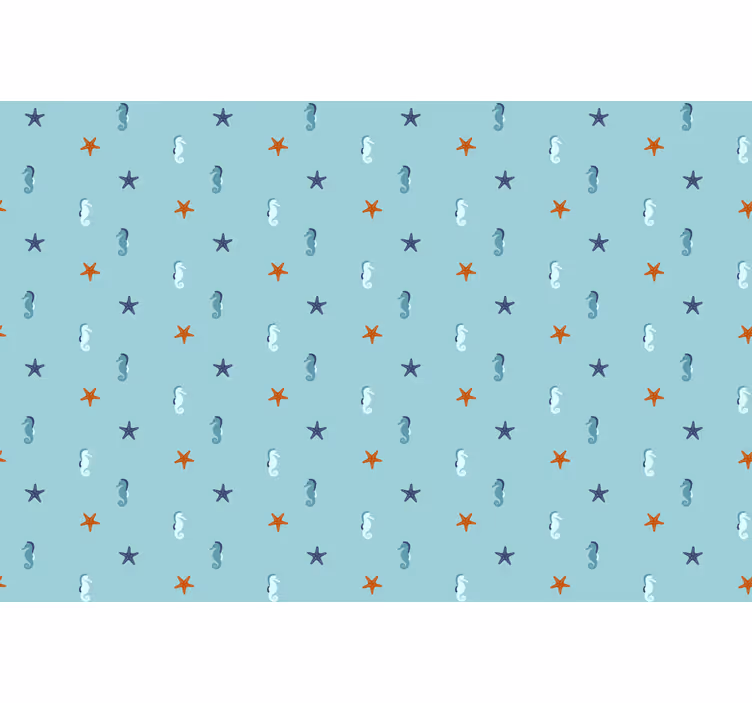 Tengeri stílusú kék tapéta - TenStickers