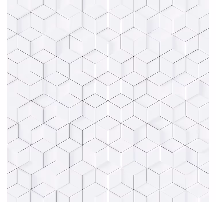 Fehér tapéta geometrikus mintázattal - TenStickers