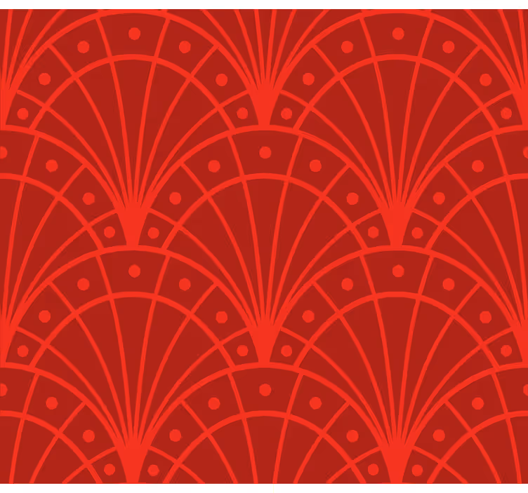 Elegáns piros art deco tapéta - TenStickers