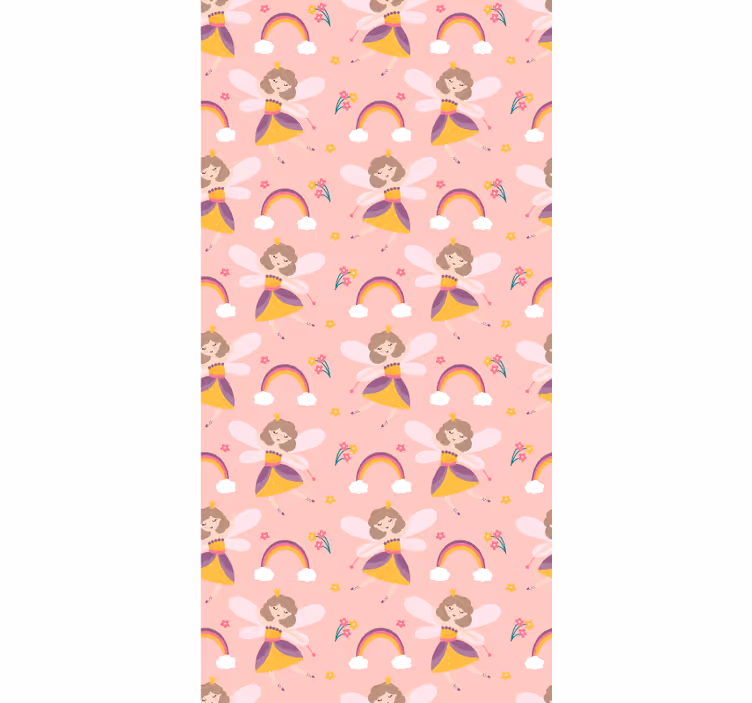 Rózsaszín tapéta tündér hercegnő - TenStickers