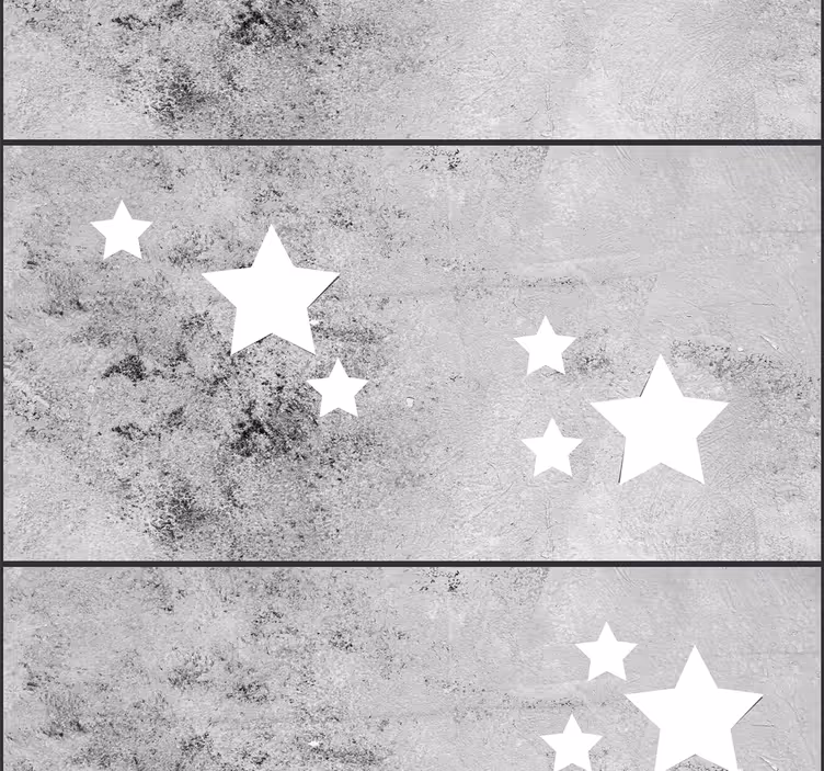 Csillagok beton texturált tapétaen - TenStickers