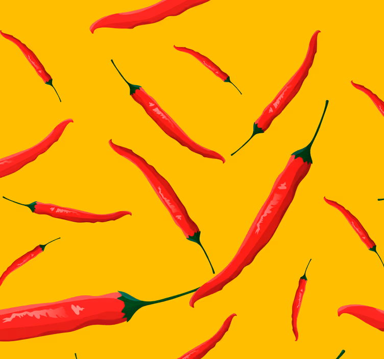 Konyhai tapéta paprika - TenStickers