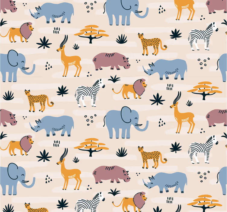 Vadon élő állatok állati tapéta - TenStickers