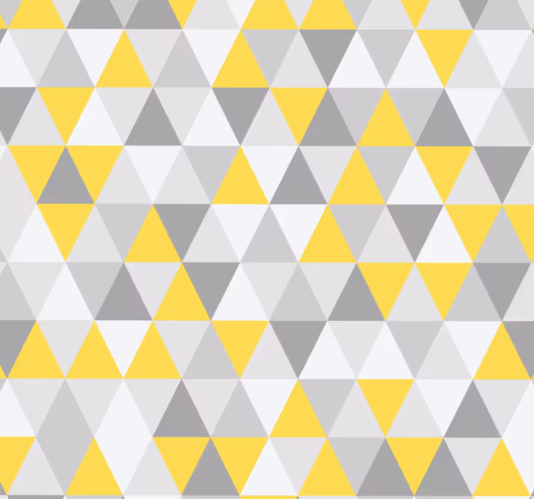 Háromszög tapéta sárga és szürke formájú - TenStickers