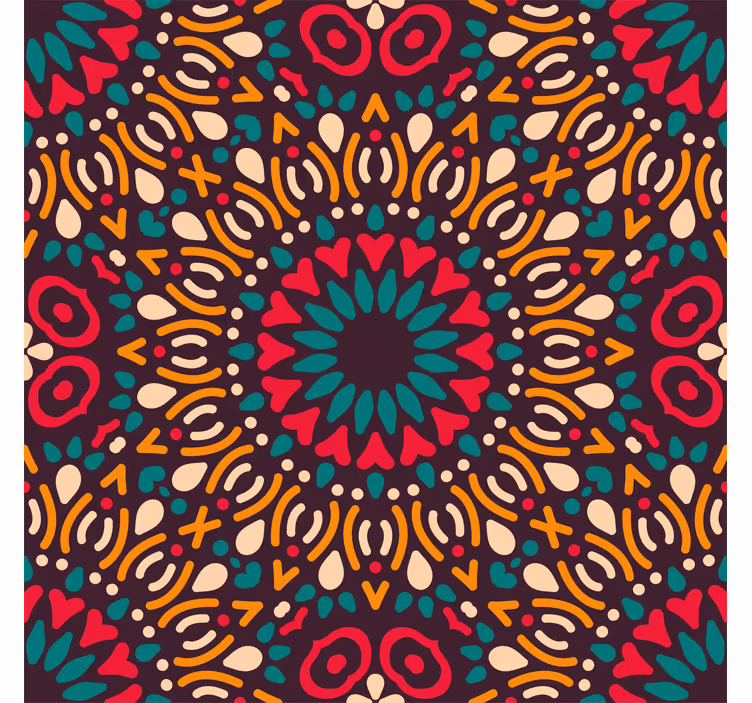 Színes mandala díszítő tapéta - TenStickers