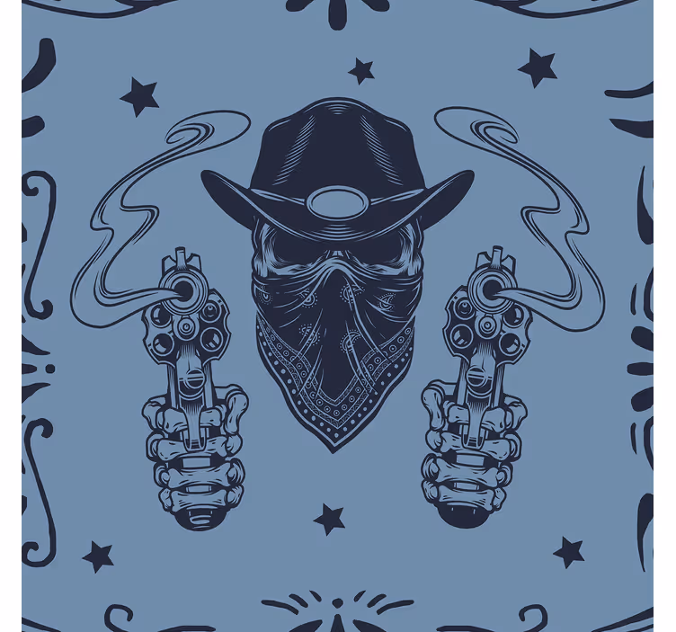 Cowboy koponya és nyáj vintage tapéta - TenStickers