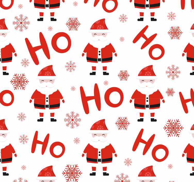 Mikulás és hohoho mintás tapéta - TenStickers