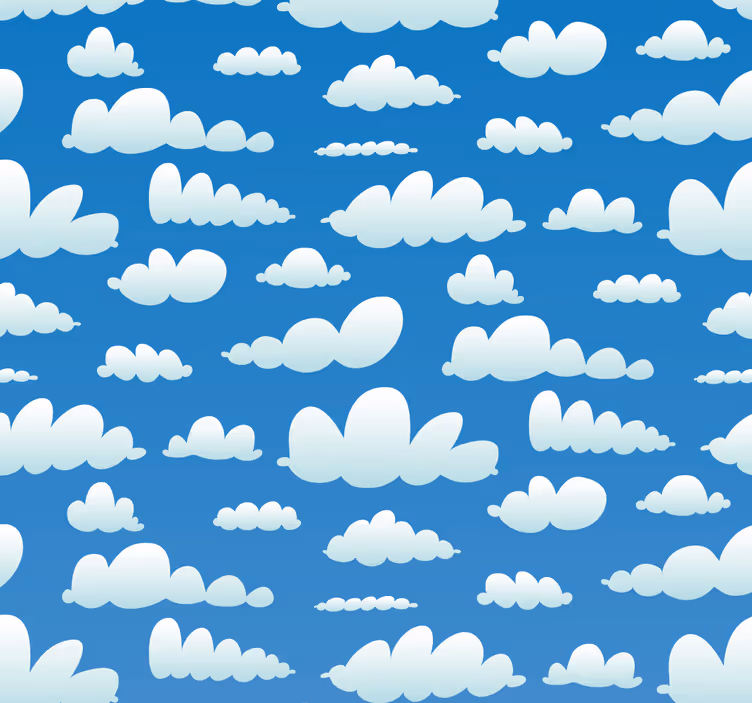 Felhő mintás tervezés Nappali tapéta - TenStickers