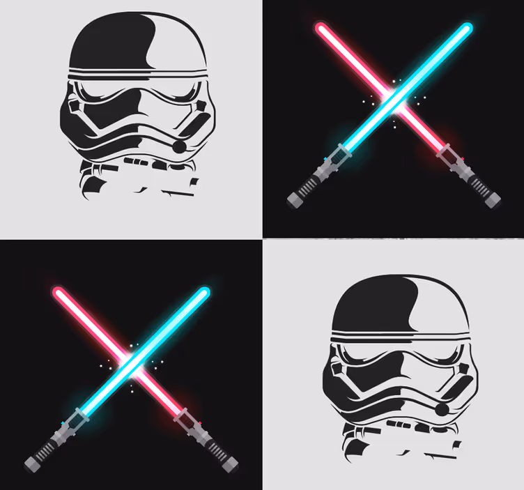 Rohamosztagos fénykardok Egyedi tapéta - TenStickers