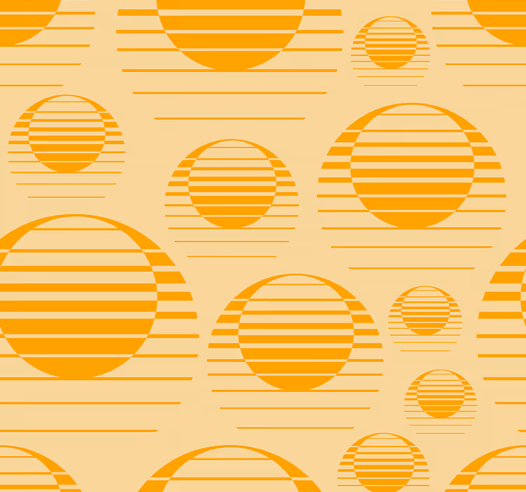 Napsütötte sárga mintás Vintage tapétaek - TenStickers