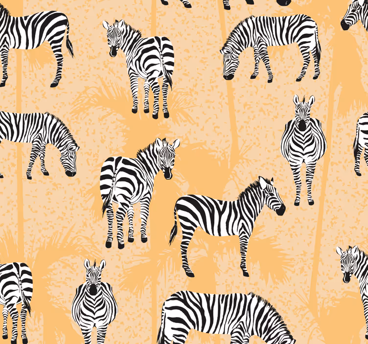 Zebra motívum Zebra Tapéta - TenStickers