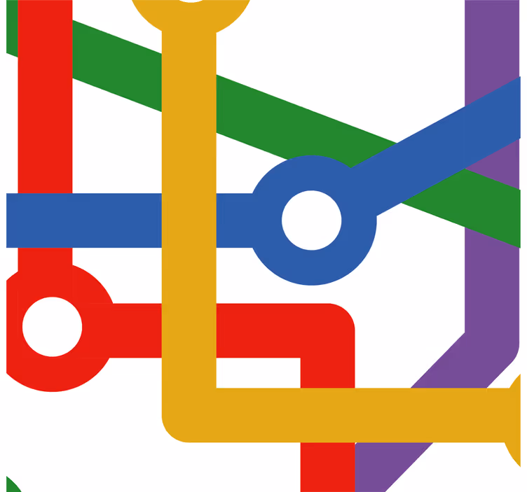 Metró térkép absztrakt tapéta - TenStickers