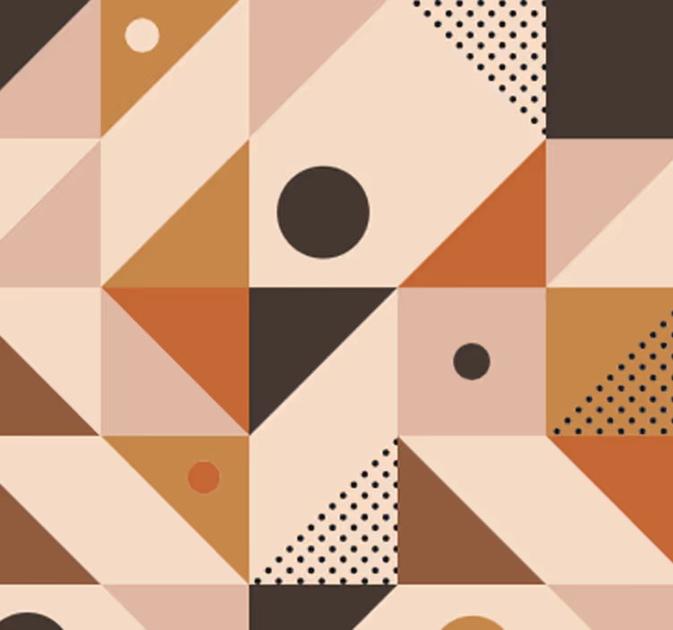 Barna patchwork modern tapéta - TenStickers