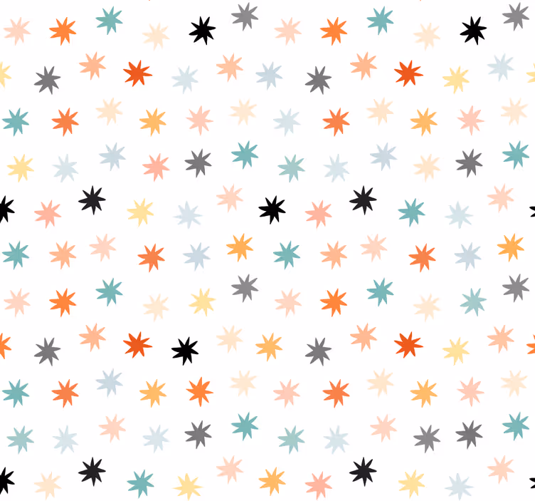 Koronás csillag mintás tapéta - TenStickers