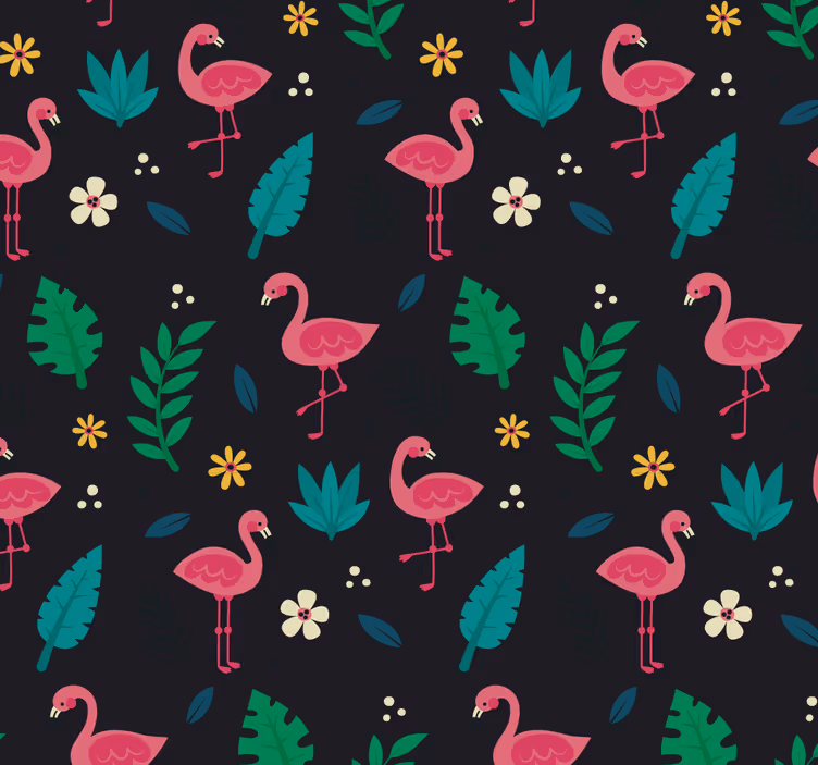 Flamingó minta Allati tapéta - TenStickers